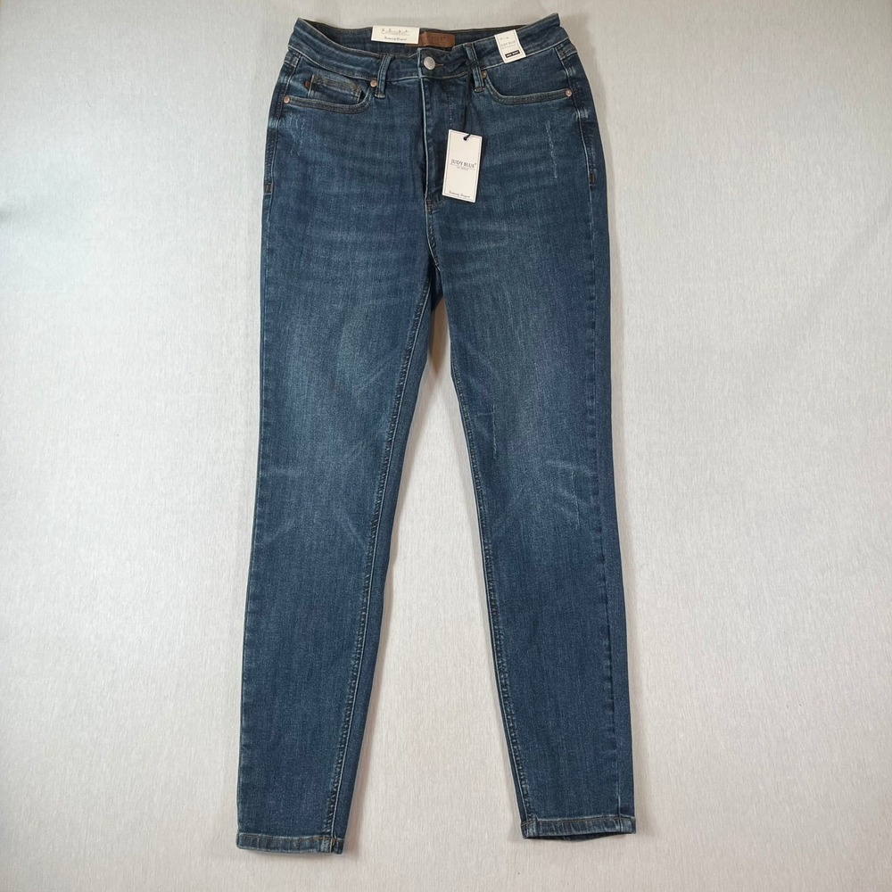 NEW Judy Blue High Waist Tummy Control Skinny Jeans 11/30 Dark Blue NWT